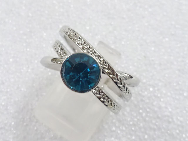 JAPANESE KIMONO / ANTIQUE COLORED STONE RING (SIZE 18)